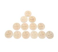 FRCOLOR 13piezas Tarjetas Conmemorativas del Crecimiento de Madera Tarjetas para Recién Nacidos para Sesiones Fotográficas Mensuales Primer Año