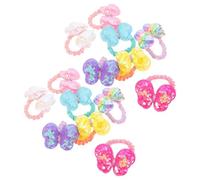 FRCOLOR 14 Coleteros Brillantes Moños y Mariposas, Gomas Suaves y Resistentes Cabello de Niñas, Accesorios Prácticos y Bonitos Día a Día