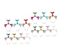 FRCOLOR 14 diademas de 7 lentejuelas para el pelo de sirena, diademas para niñas y niños, diadema de orejas de animales, diademas para el pelo para niños, diademas para fiestas, princesas, sombreros