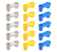 FRCOLOR 15 Piezas Guía De Agua De La Paloma Mensajera Accesorios para Pollitos Comedero para Jaula De Pájaros Botella De Bebida De Jaula De Pájaros Loro Chorro De Agua El Plastico