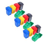 FRCOLOR 15piezas Mini Contenedores de Reciclaje Contenedores de Basura de Plástico Miniatura para Casa de Muñecas Accesorios de Escena para Miniaturas de Vida Real