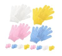 FRCOLOR 16 Pares Guantes Exfoliantes Dobles para Baño de Manoplas de Nylon para Masaje y Limpieza Corporal Cómodos Elásticos y Lavables para Ducha y Spa Casa