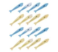 FRCOLOR 16 Piezas Central de pelo de pescado clips para el cabello Peque de horquilla de pescado clips de cabello ALEAY SNAP de peluquería pinza de