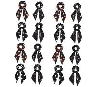 FRCOLOR 16 Piezas diadema de halloween hallowen haloween festival gomas para el pelo con lazo goma elástica coleteros de halloween banda elástica para el cabello Poliéster Spandex