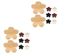 FRCOLOR 16 Piezas Empuñadura pequeña hair clips horquillas moño pasadores pelo flores clips la garra del pelo la flor pasadores diamantes imitación mini clips garra