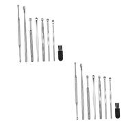 FRCOLOR 16 Piezas Palillo De Oreja Limpiador De Oídos Cera De Oído Kit De Limpieza De Orejas Removedor De Cera Del Oído Herramienta Para Recoger Orejas Recogedor De Orejas Con Luz Silver