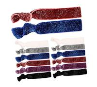 FRCOLOR 18 Gomas Elásticas Brillantes Pelo para Mujeres y Niñas, Hechas de Telas, Ideales para Gimnasia y Baloncesto, sin Dañar el Cabello Color Aleatorio