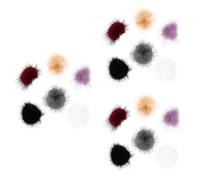 FRCOLOR 18 Piezas Bola de pelo removedor de uñas pompón desmontable bola de puntas de manicura nail art manicure decoraciones de uñas de felpa accesorio de uñas de bola esponjosa imán