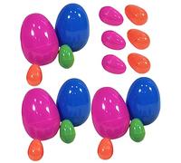 FRCOLOR 18 Piezas Cápsula De Plástico Para Abrir Huevos Moldes Para Huevos Obsequio De Colores Realistas De Juguete De Pascua Para Fiestas y Manualidades