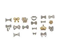 FRCOLOR 18piezas Joyas De Gemas Para Uñas Decoración De Uñas Tachuelas De Mariposas Para Decoración De Manicura Suministros Para Manicura Al Azar Para De Escenario