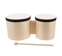 FRCOLOR 1juegos Bongos Musicales De Madera Con Baquetas Panderetas Aprendizaje Musical Al Aire Instrumentos De Percusión Para Adultos
