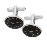 FRCOLOR 1par Elegantes Cufflinks De Reloj Para Camisas De Puño Francés Accesorios Clásicos Para Bodas y Aniversarios Como Para Hombres