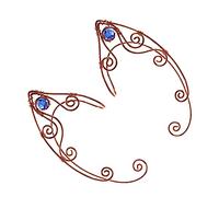 FRCOLOR 1par Pendientes Ear Cuff De Diseño Creativo Para Mujer Accesorio De Fiesta y Cosplay Clip Sin Perforación Joyería Retro Para Celebraciones