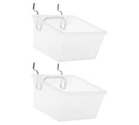 FRCOLOR 2 Contenedores para Tablero Perforado Grueso con Soporte, Caja Organizadora Transparente Pequeña para Almacenamiento de Herramientas en Garaje y Taller, Accesorios para Tableros