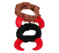 FRCOLOR 2 Diademas De Cuerno De Peluche Diadema De Cuerno De Para Mujer Tocado De Spa Diadema De Maquillaje Diadema Para Lavar El Cabello Diadema De Demonio Diademas Disfraces