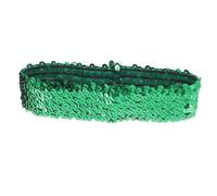FRCOLOR 2 diademas elásticas con bola de discoteca verde brillante cinta elástica para la cabeza de discoteca para el cabello con lentejuelas diadema de sirena deportiva bufanda fitness