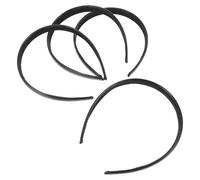 FRCOLOR 2 Diademas Negras de Cuero Sintético, Suaves y Flexibles para Mujer y Niñas, Ideales para Uso Diario y Ocasiones Obsequios