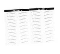 FRCOLOR 2 Hojas Pegatinas de Cejas Simulación Pelo Impermeables Plantilla Maquillaje Cejas para Mujer Fijador Transparente