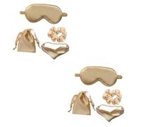 FRCOLOR 2 Juegos 4 Piezas venda travel kit deep sleep mask mascara de Círculos oscuros bufanda de para máscara multiusos para