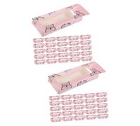 FRCOLOR 2 Juegos Cajas De Pestañas Vacías Pro Pestañas Postizas Bricolaje Doble Extensiones De Pestañas Suministros De Extensión De Pestañas Hacer Tenue Embalaje Bigudí Papel 30 Piezas * 2