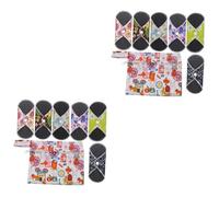 FRCOLOR 2 Juegos De 7 Piezas compresas menstruales súper absorbentes bragas almohadilla de remojo diluvio cara redondas de algodón Toallas sanitarias reutilizables almohadilla de toalla