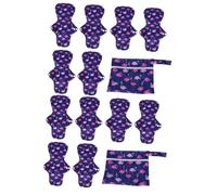FRCOLOR 2 juegos de compresas menstruales reutilizables de higiene mate, compresas menstruales lavables, alfombrilla de cuidado transpirable, compresas sanitarias, almohadillas de forro para madre