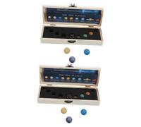 FRCOLOR 2 Juegos De Solar De Cristal Para Decoración De Escritorio De Oficina Regalo Creativo Figuras De Planetas Colectivos Herramienta De Enseñanza De Cristal