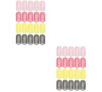 FRCOLOR 2 Juegos Kit Quitaesmalte De Uñas De Cristal Clips De Uñas Para Quitar El Esmalte Clips De Esmalte De Uñas Pinzas Quitauñas De Gel Polaco Removedor De Uñas Páginas 20 Piezas * 2