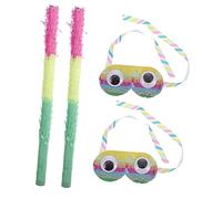 FRCOLOR 2 Juegos Piñata para Gafas y Palos de Piñata Coloridos para Fiestas Reuniones Familiares y Celebraciones de Cumpleaños