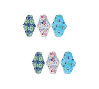 FRCOLOR 2 Juegos Toallas Sanitarias Reutilizables Toallas Higiénicas De Tela Paño Sanitario Lavable Compresas Con Alas Cuecas Menstruales Almohadillas De Lactancia Multiusos 3 Piezas * 2