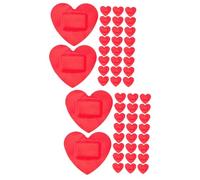 FRCOLOR 2 Juegos Vendaje En Forma De Corazón Vendaje De Cuidado Corazones Tiras De Cierre De Piel Pegatina Vendas Divertido Para Cuidar De Moda Rojo Impermeable 50 Uds * 2