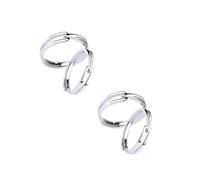 FRCOLOR 2 Pares anillo de anillos anillos de present for men presentes para mujer de moda libra esterlina pareo anillo de dedo decorativo Anillos delicados cobre Silver