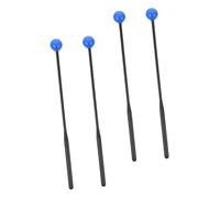 FRCOLOR 2 pares Baquetas de Percusión para Tambor de Lengüeta de Xilófono con Mango Cómodo Mallets Musicales de Goma para Práctica y Aprendizaje Infantil