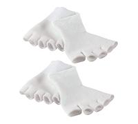 FRCOLOR 2 Pares Calcetines Spa Hidratantes Gel Calcetines Belleza Spa Media Punta Hidratantes Dedos