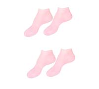 FRCOLOR 2 Pares De Calcetines De Loción De Gel Botines Media Almohada Seco Agrietado Gel Hidratante Pie Spa Piel Rodilla Scooter Pad Anticonceptivo Cartera Sebs Rosa Miss Gel