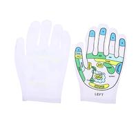 FRCOLOR 2 pares de guantes de acupresión impresos guantes faciales accesorios faciales herramientas de masaje de reflexología suministro de mano guantes de presión con batería tabla de masaje