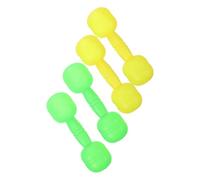 FRCOLOR 2 pares Mancuernas para Sonido de Amarillo y Verde Equipo de Ejercicio Infantil Seguro para Actividades de Jardín y Baile Pesas de Mano para Fomentar Hábitos