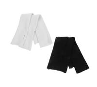 FRCOLOR 2 Pares Mangas Largas de Punto Sin Dedos con Agujero para Pulgar Manguitos de Térmicos para Exterior Invierno Trabajos Oficina y