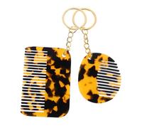 FRCOLOR 2 Pcs Mini Acetato Peine Peine Pein De Pein De Cabello Portátil Peinador Pequeño Pein De Bolsillo Peinador De Bolsillo De Peinado Colgante De Llave Para Mujeres Hombres