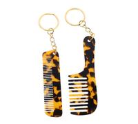 FRCOLOR 2 Pcs Mini Acetato Peine Peine Pein De Pein De Cabello Portátil Peinador Pequeño Pein De Bolsillo Peinador De Bolsillo De Peinado Colgante De Llave Para Mujeres Hombres