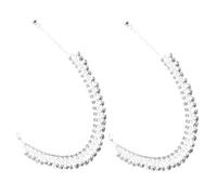 FRCOLOR 2 Pcs Retro Étnica Bell Tassel Anklets Para Mujeres Aleación De Zinc Beach Tobillo Festival De Pulseras Vintage Vintage Tribal Hippy Chic Style Jingle Bell Encanto