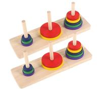 FRCOLOR 2 Pcs Torre de Madera Juego de Mesa para Adultos y Niños Función Adecuado para Fiesta y Adorno del Hogar