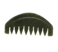 FRCOLOR 2 peines de jade portátil, cepillo de jade peine de jade, masajeador facial, herramientas de masaje, peine de guasa, cepillo para el cabello, rueda de desplazamiento, peine de jade para mujer,