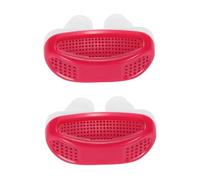 FRCOLOR 2 Piezas 2 1 dejar de roncar dispositivos ayudas contra los ronquidos dejar de roncar ayudas Congestión nasal Estuche para guardar dispositivo para roncar dispositivo nasal rojo