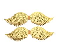 FRCOLOR 2 Piezas Accesorios De Ala Dorada Angeles Ángel Disfraces Víspera De Todos Alas De Angel Para Ala Trasera Accesorios De Vestir Paño Golden