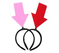 FRCOLOR 2 Piezas Accesorios Divertidos para Fiestas de Halloween Diademas de para Fotografía Color Rojo y Rosa para Eventos Temáticos y Celebraciones