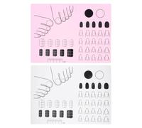 FRCOLOR 2 Piezas Almohadilla de Manicura para Principiantes Herramienta de Transferencia de Coloración para de Uñas y de Manicura Blanco y Rosa