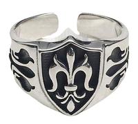 FRCOLOR 2 Piezas Anillo de anclaje joyería gótica anillos punkyes Joyas para hombres os de moda vintage os de los hombres joyería de o ajustable Acero titanio Plata