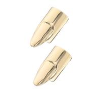 FRCOLOR 2 Piezas Anillos Metálicos para Uñas con Diseño Abierto Punk de Anillos de Dedo Vintage para Mujer Joyería Resistente para Fiestas y Cosplay