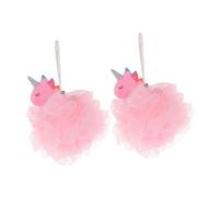 FRCOLOR 2 Piezas Bola De Baño Unicornio Esponja De Baño y Ducha De Malla Esponja De Baño Animal Bola De Baño De Malla Puf De Ducha Alfombra De Baño Bebé Niño Pequeño De Polivinilo